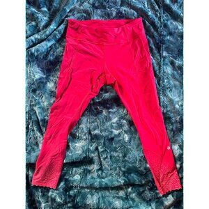 Lululemon Red Pants - Size 8 - Scalloped Hem - Pre-Worn